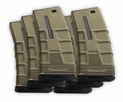 T Tactical Hi-Cap Magazine-TAN (300 Rounds, 6pcs/Box)