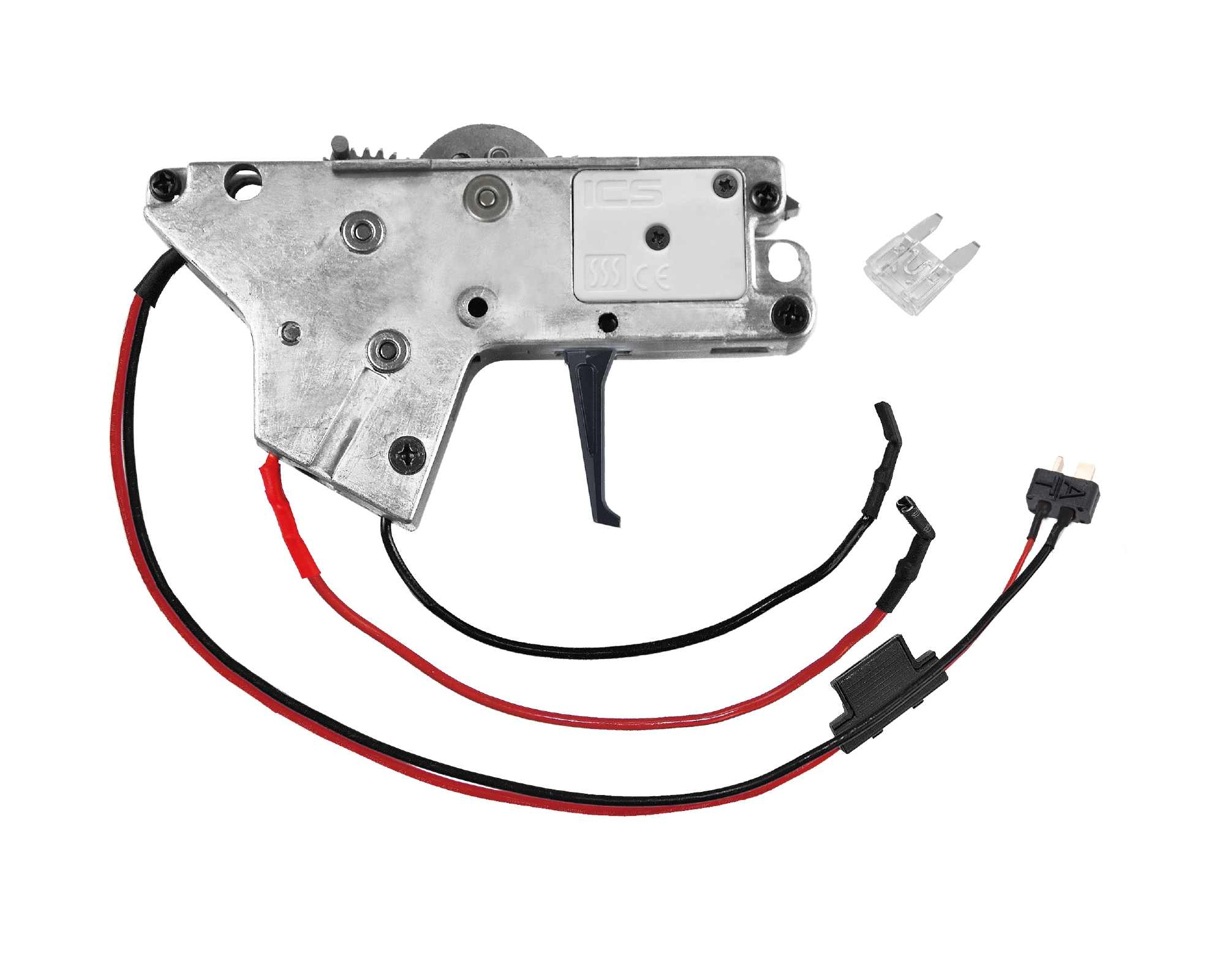 CS4/CXP SSS.III AEG 8mm Bushing Lower Gearbox Combination (Flat Trigger/Rear Wired)